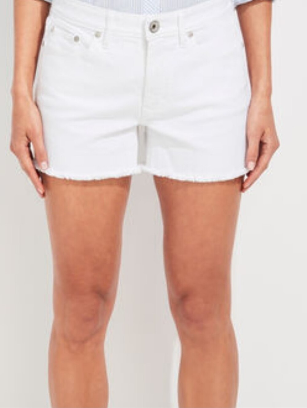 Vineyard Vines White Frayed Hem Denim Shorts